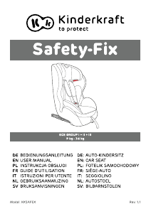 Bruksanvisning Kinderkraft Safety-Fix Bilbarnstol