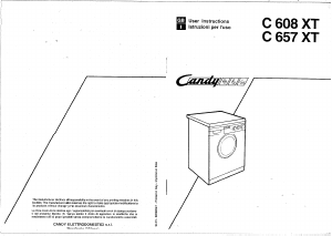 Manuale Candy C 608 XT Lavatrice