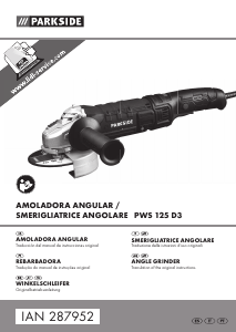 Manuale Parkside IAN 287952 Smerigliatrice angolare