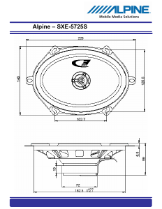 Посібник Alpine SXE-5725S Автомобільний динамік