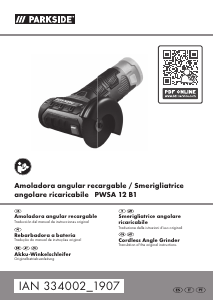 Manuale Parkside IAN 334002 Smerigliatrice angolare