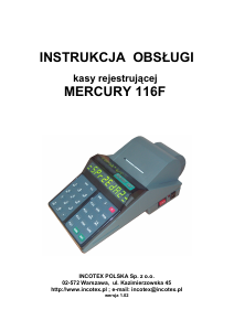 Instrukcja Mercury 116F Kalkulator z drukarką