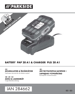 Manual Parkside IAN 284662 Încărcător de baterie