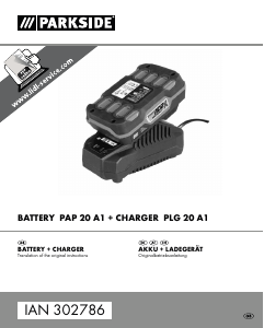Manual Parkside IAN 302786 Battery Charger