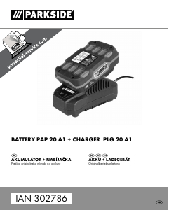 Návod Parkside IAN 302786 Nabíjačka batérií