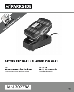 Manual Parkside IAN 302786 Încărcător de baterie