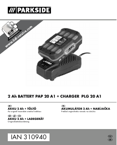 Használati útmutató Parkside IAN 310940 Akkumulátortöltő