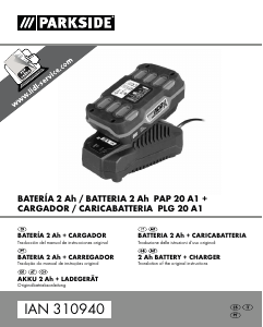 Manual de uso Parkside IAN 310940 Cargador de batería