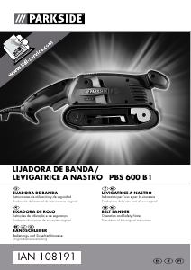 Manual Parkside IAN 108191 Lixadeira de rolos