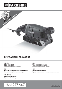 Manual Parkside IAN 275647 Şlefuitor cu bandă