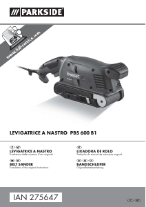 Manuale Parkside IAN 275647 Levigatrice a nastro