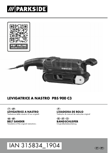 Manuale Parkside IAN 315834 Levigatrice a nastro