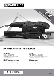 Manuale Parkside IAN 73804 Levigatrice a nastro