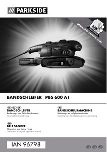 Handleiding Parkside IAN 96798 Bandschuurmachine