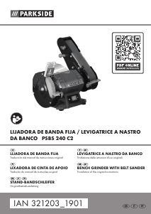 Manual Parkside IAN 321203 Esmeril de banco