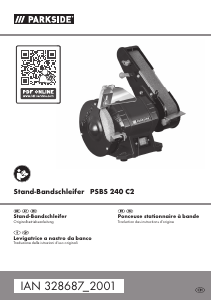 Manuale Parkside IAN 328687 Smerigliatrice da banco