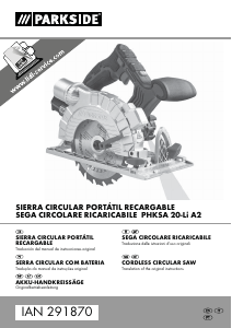 Manuale Parkside IAN 291870 Sega circolare