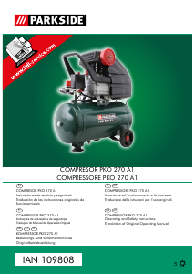 Manual Parkside IAN 109808 Compressor