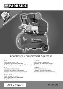 Manual de uso Parkside IAN 275673 Compresor