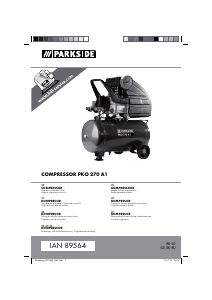 Instrukcja Parkside IAN 89564 Kompresor
