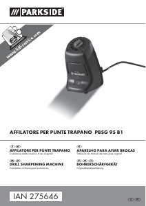 Manuale Parkside IAN 275646 Affilatore punte trapano