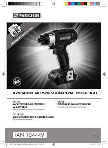 Manuale Parkside IAN 104449 Trapano avvitatore