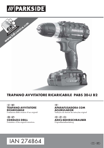 Manuale Parkside IAN 274864 Trapano avvitatore