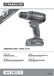 Handleiding Parkside IAN 280213 Schroef-boormachine