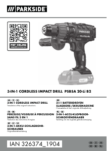 Brugsanvisning Parkside IAN 326374 Bore-skruemaskine