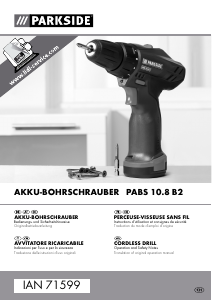 Mode d’emploi Parkside IAN 71599 Perceuse visseuse