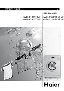 Manual Haier HWD-C1200TXVE Washer-Dryer