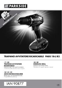 Manuale Parkside IAN 90877 Trapano avvitatore