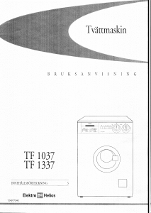 Bruksanvisning ElektroHelios TF1037 Tvättmaskin