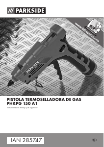 Manual de uso Parkside IAN 285747 Pistola para pegar