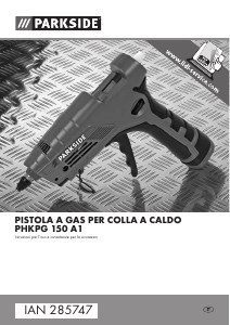 Manuale Parkside IAN 285747 Pistola incollatrice