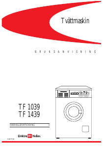 Bruksanvisning ElektroHelios TF1039 Tvättmaskin