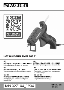 Priručnik Parkside IAN 327104 Pištolj za vruće lijepljenje