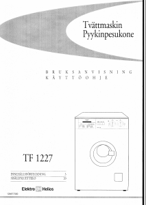 Bruksanvisning ElektroHelios TF1227 Tvättmaskin