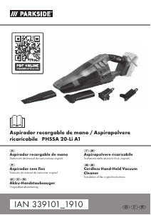 Manual de uso Parkside IAN 339101 Aspirador de mano