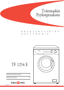 Bruksanvisning ElektroHelios TF1254E Tvättmaskin