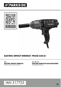Manual Parkside IAN 317725 Impact Wrench