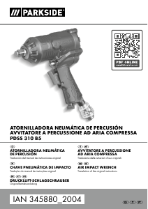 Manual Parkside IAN 345880 Chave de impacto