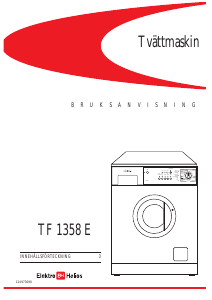 Bruksanvisning ElektroHelios TF1358E Tvättmaskin