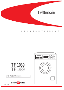 Bruksanvisning ElektroHelios TF1439 Tvättmaskin