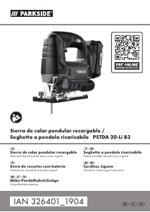 Manual Parkside IAN 326401 Serra de recortes