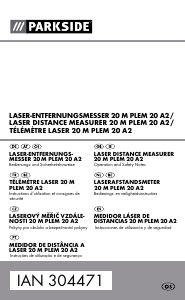 Manual Parkside IAN 304471 Medidor de distâncias a laser