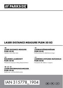 Bruksanvisning Parkside IAN 315778 Laseravståndsmätare