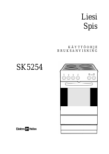 Käyttöohje ElektroHelios SK5254 Liesi