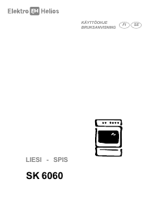 Käyttöohje ElektroHelios SK6060 Liesi