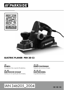 Brugsanvisning Parkside IAN 346205 Høvl